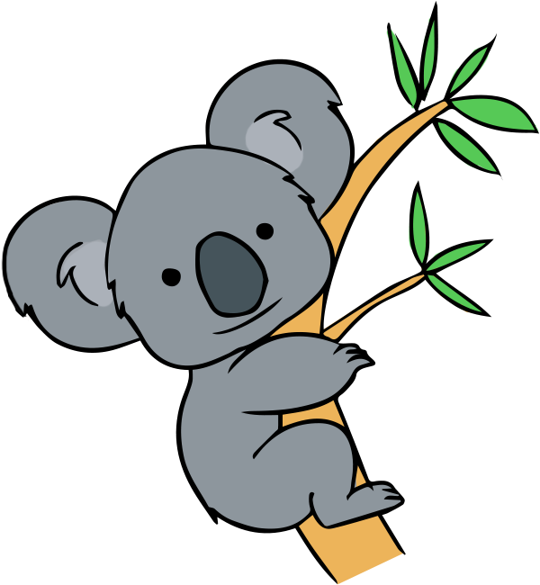 Cute Koala Cartoon PNG Image