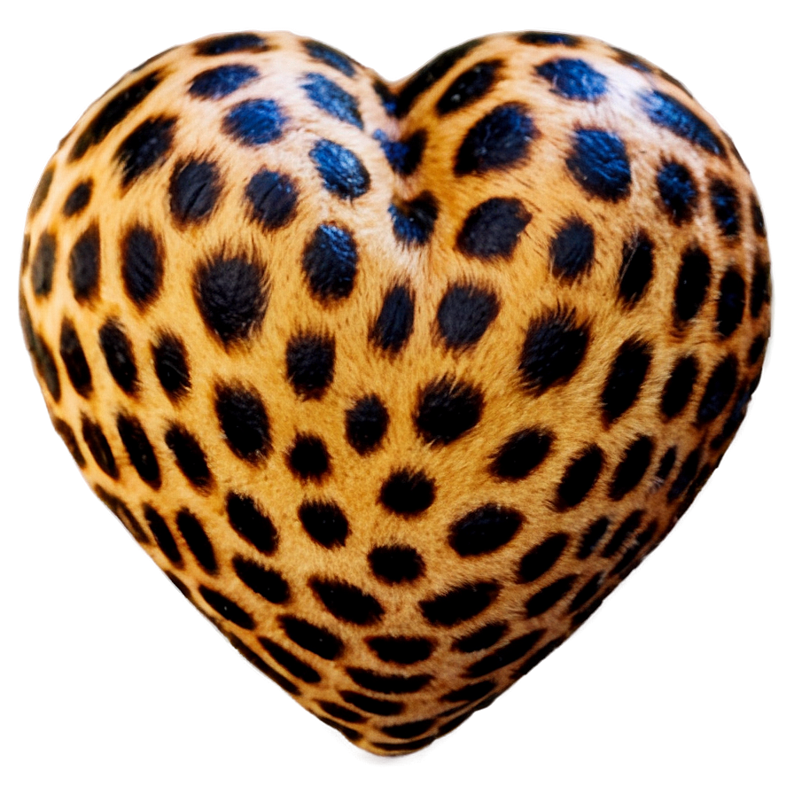 Cute Leopard Heart Picture Png Lqe PNG Image