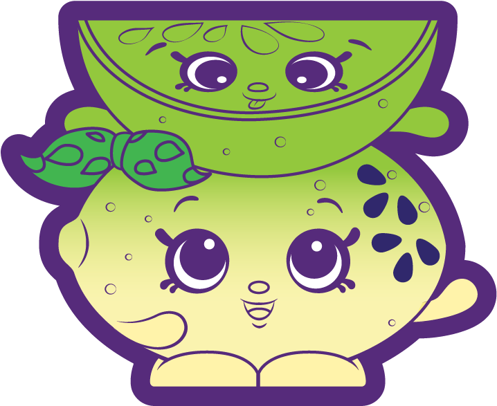 Cute Lime Shopkin Character PNG Image