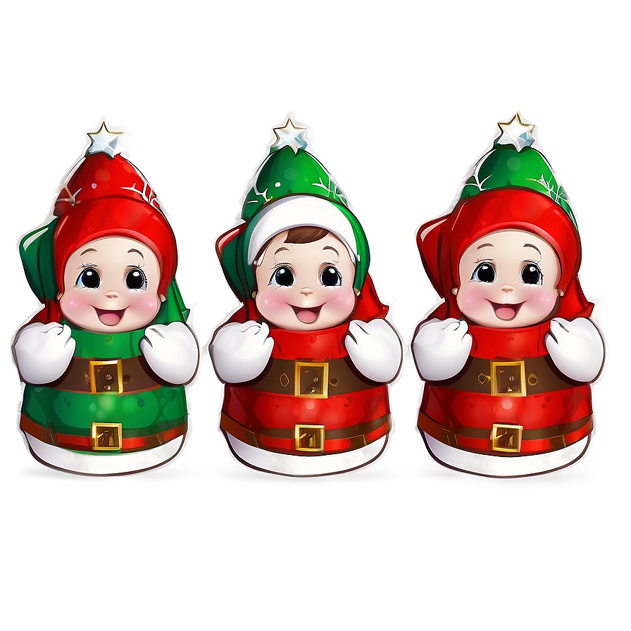 Cute Merry Christmas Characters Png Jav PNG Image