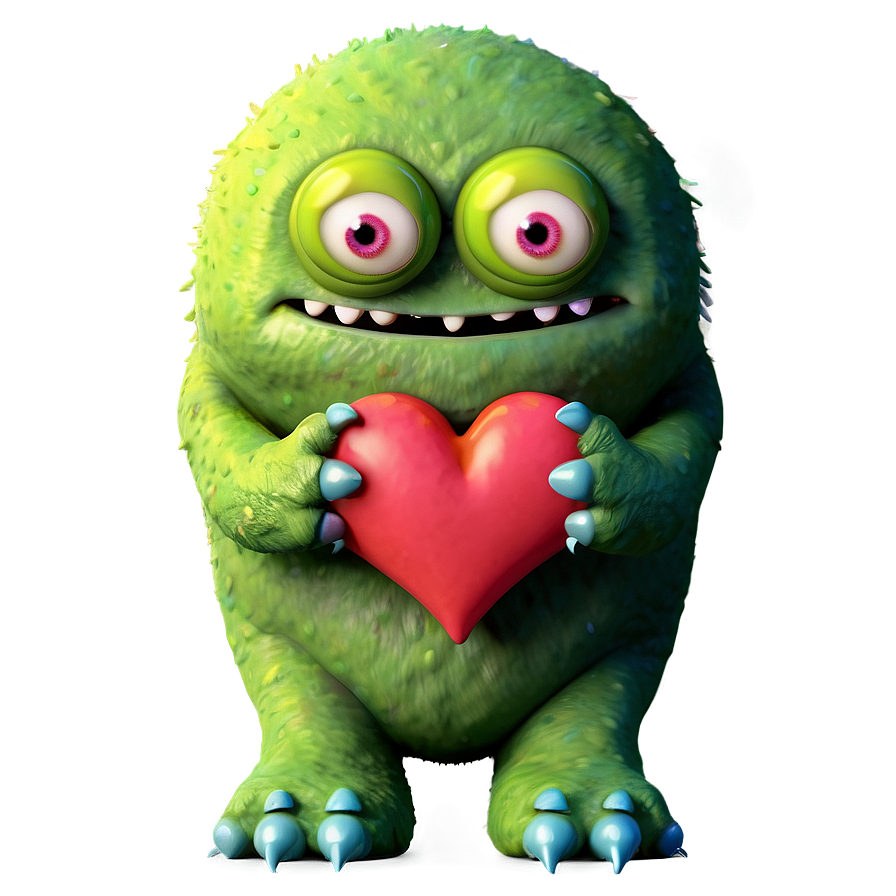 Cute Monster With Heart Png Fli31 PNG Image