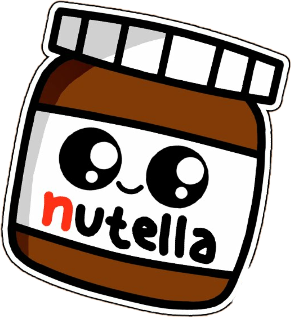 Cute Nutella Jar Sticker PNG Image