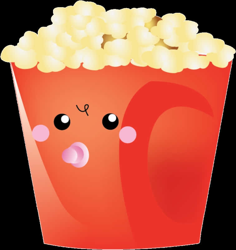 Cute Popcorn Clipart PNG Image