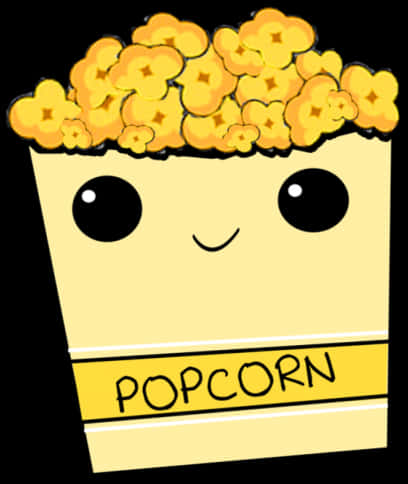 Cute Popcorn Clipart PNG Image