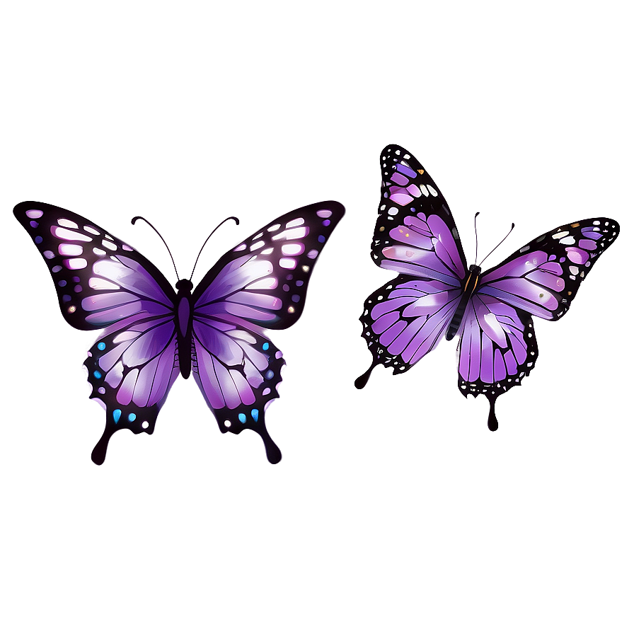 Cute Purple Butterfly Png Rir87 PNG Image