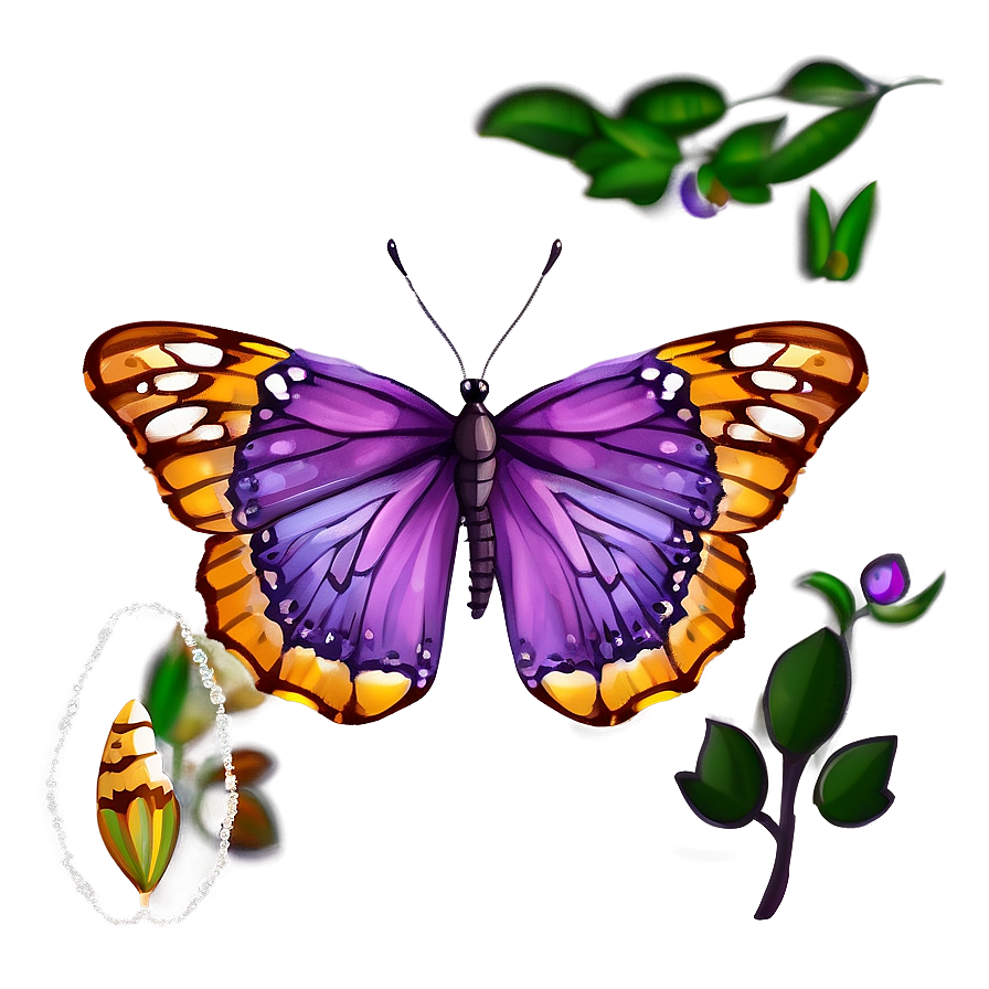 Cute Purple Butterfly Png Xcv PNG Image