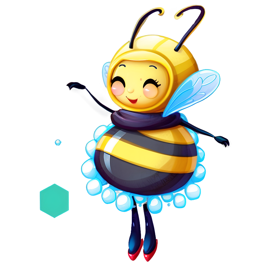 Cute Queen Bee Character Png Tjk PNG Image