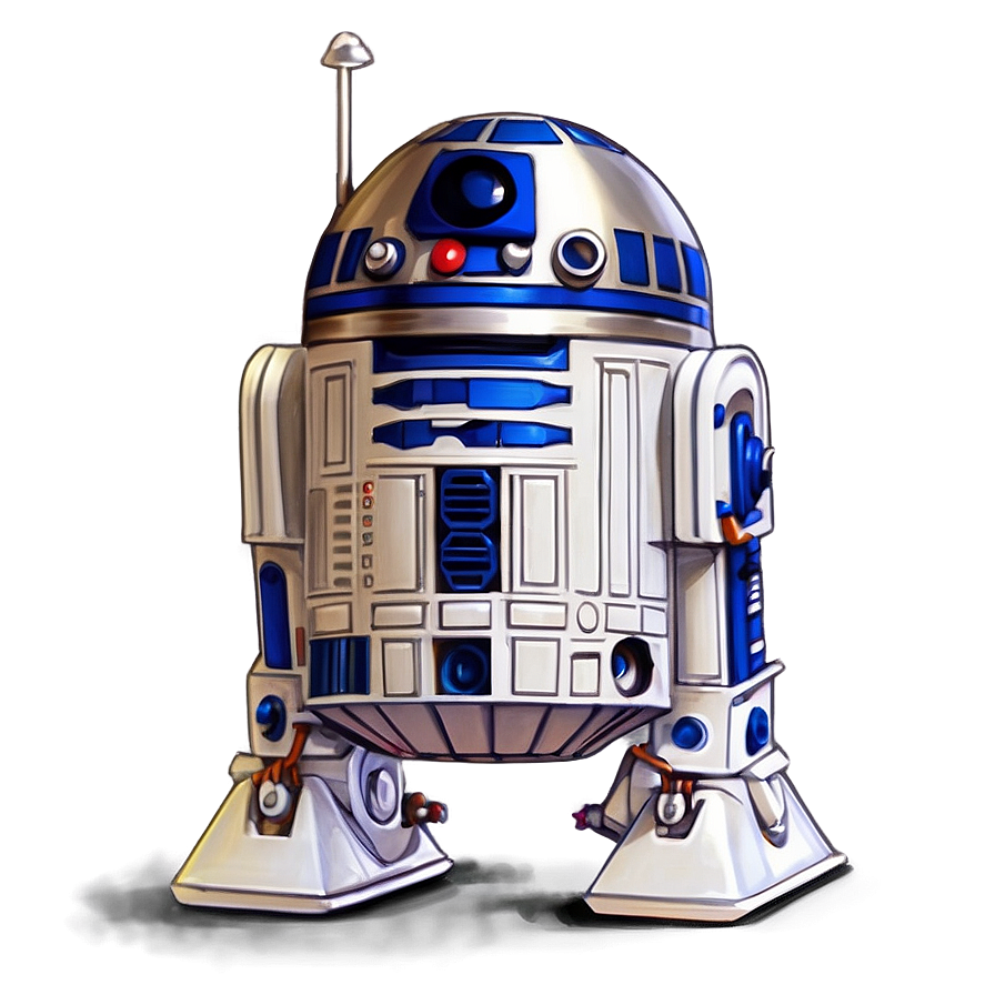 Cute R2d2 Fan Art Png Pmt31 PNG Image