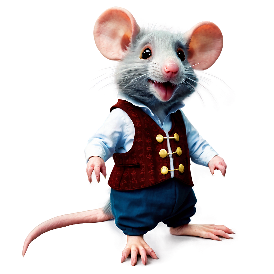 Cute Rat In Costume Png Iee PNG Image