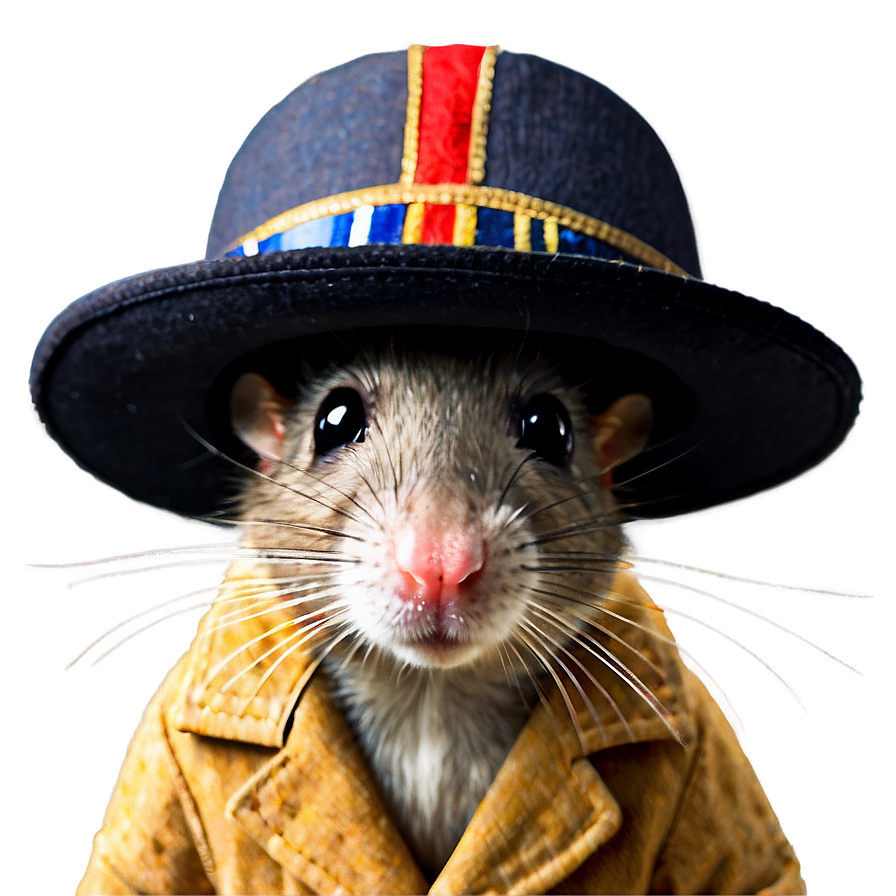 Cute Rat In Hat Png 06252024 PNG Image