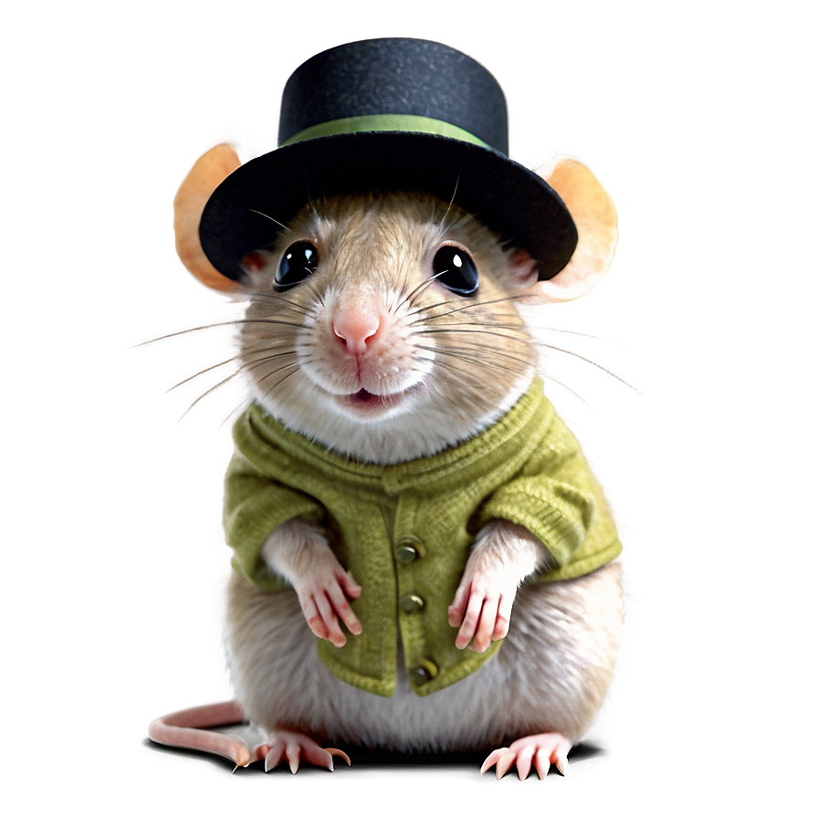 Cute Rat In Hat Png Uhb PNG Image