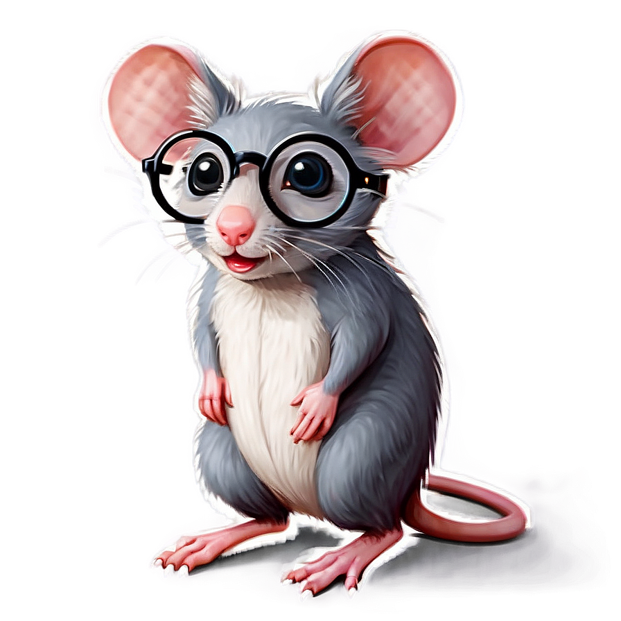 Cute Rat With Glasses Png 26 PNG Image