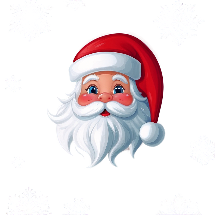 Cute Santa Face Png Kea PNG Image