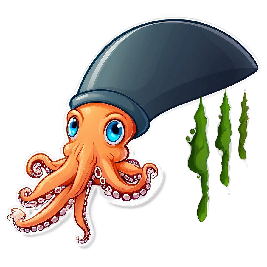 Cute Squid Mascot Png Qgv71 PNG Image