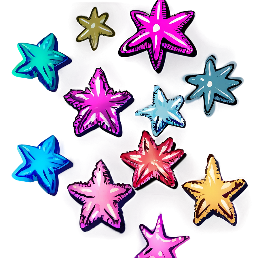 Cute Star Pattern Png Ldl PNG Image