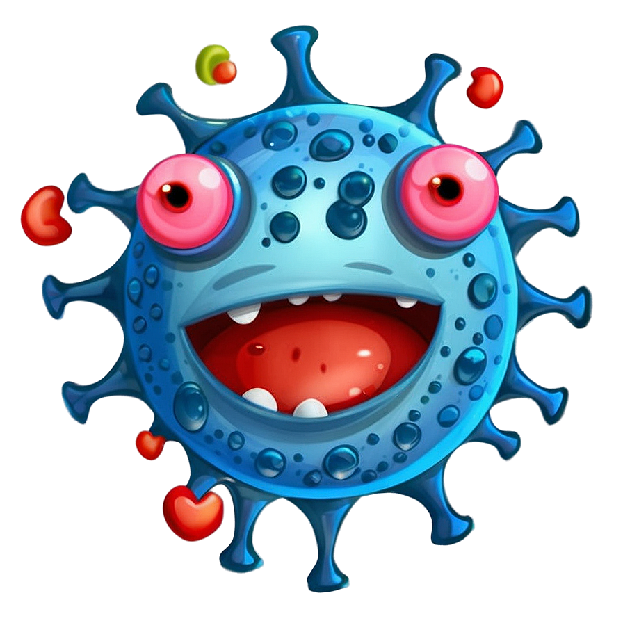 Cute Virus Cartoon Png Jdm48 PNG Image