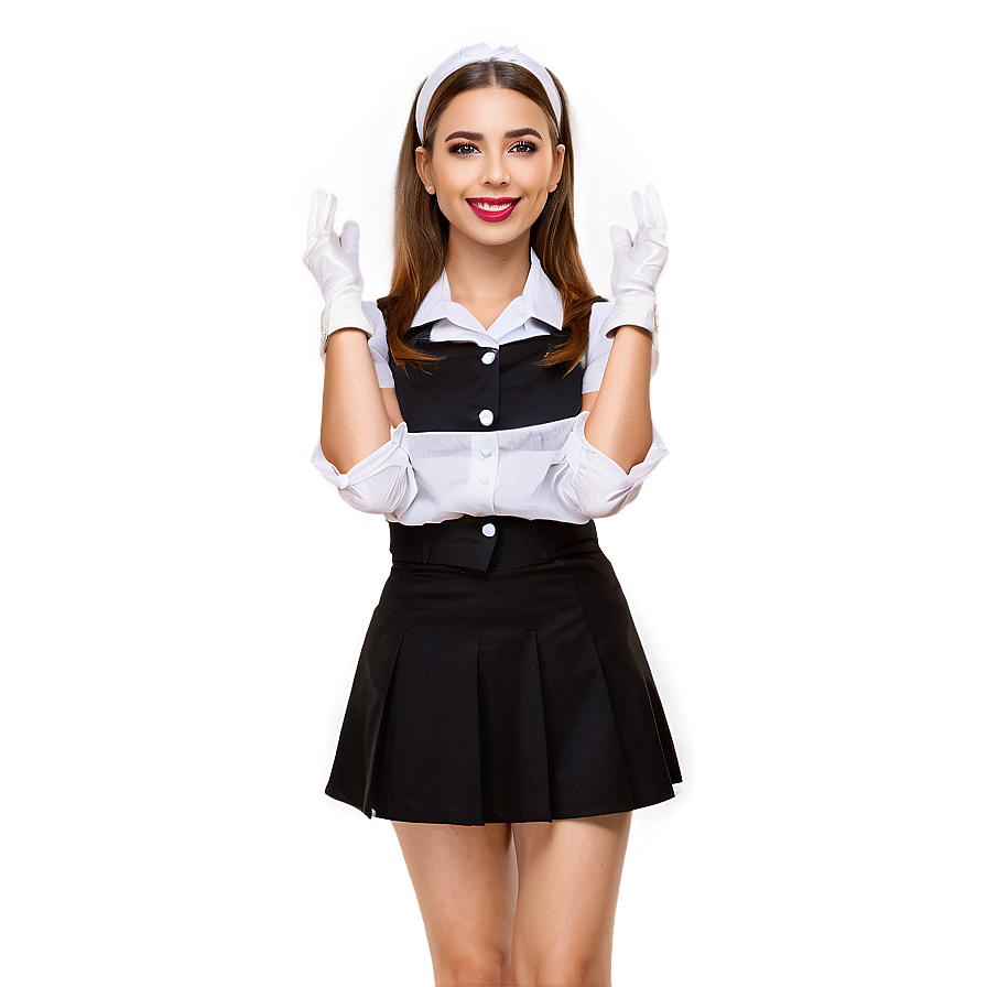 Cute Waitress Outfit Png 06272024 PNG Image