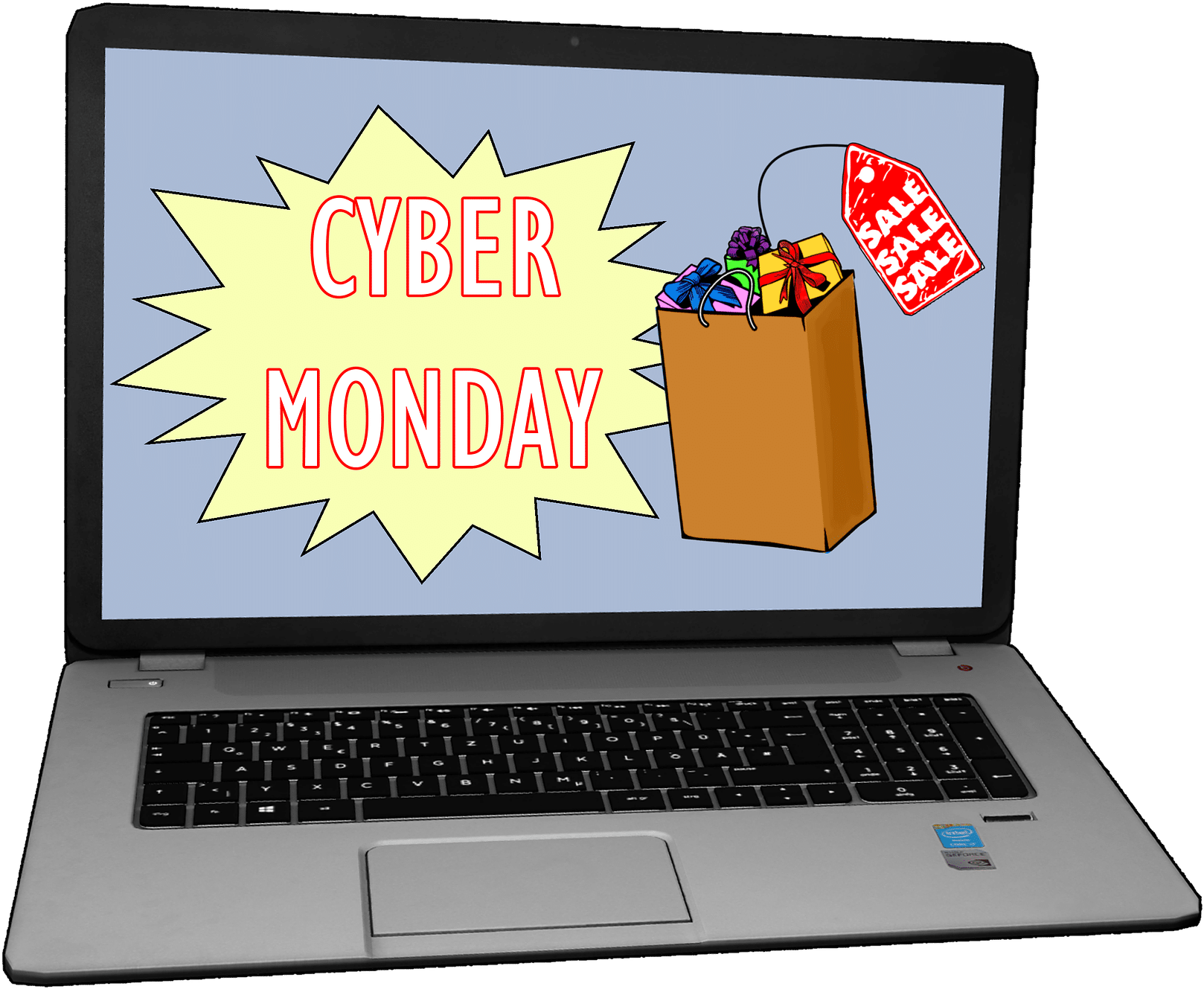 Cyber Monday Online Shopping Concept PNG Image