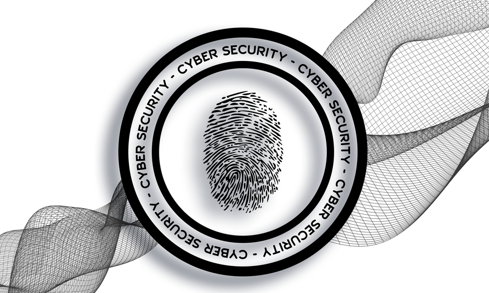 Cyber Security Fingerprint Encryption PNG Image