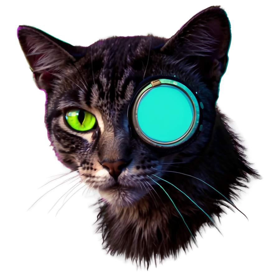 Cyberpunk Cat Filter Png Obc PNG Image