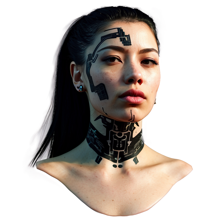 Cyberpunk Face Tattoo Png 66 PNG Image