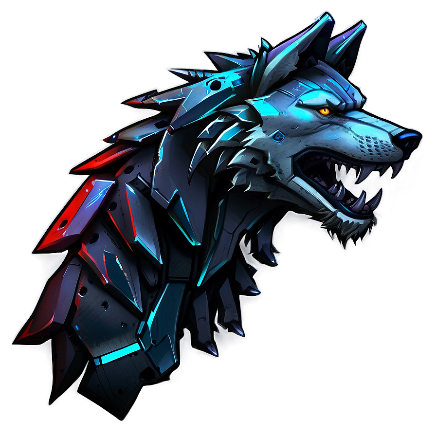 Cyberpunk Wolf Head Concept Png Sbc PNG Image