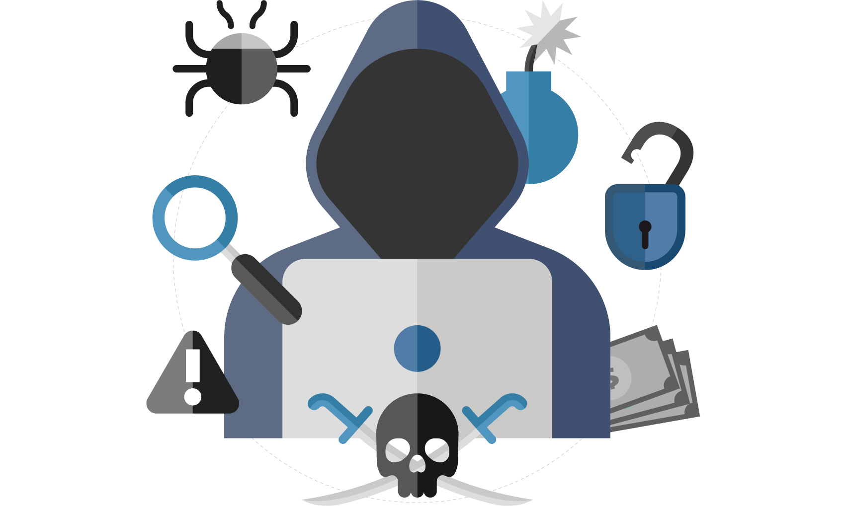 Cybersecurity Concepts Illustration PNG Image