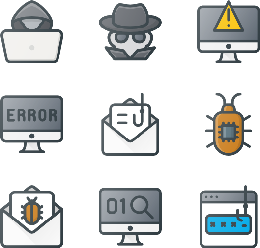 Cybersecurity Icon Set PNG Image