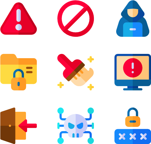 Cybersecurity Icons Set PNG Image