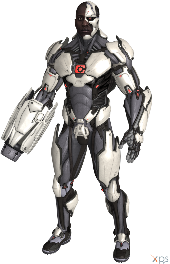 Cyborg Hero Full Body Armor PNG Image