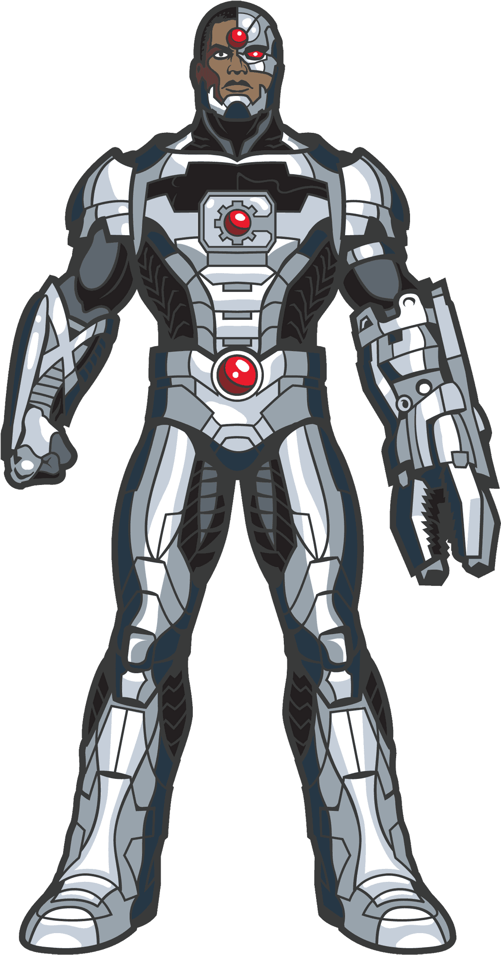 Cyborg Hero Illustration PNG Image