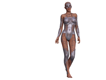 Cyborg Woman Concept Art PNG Image