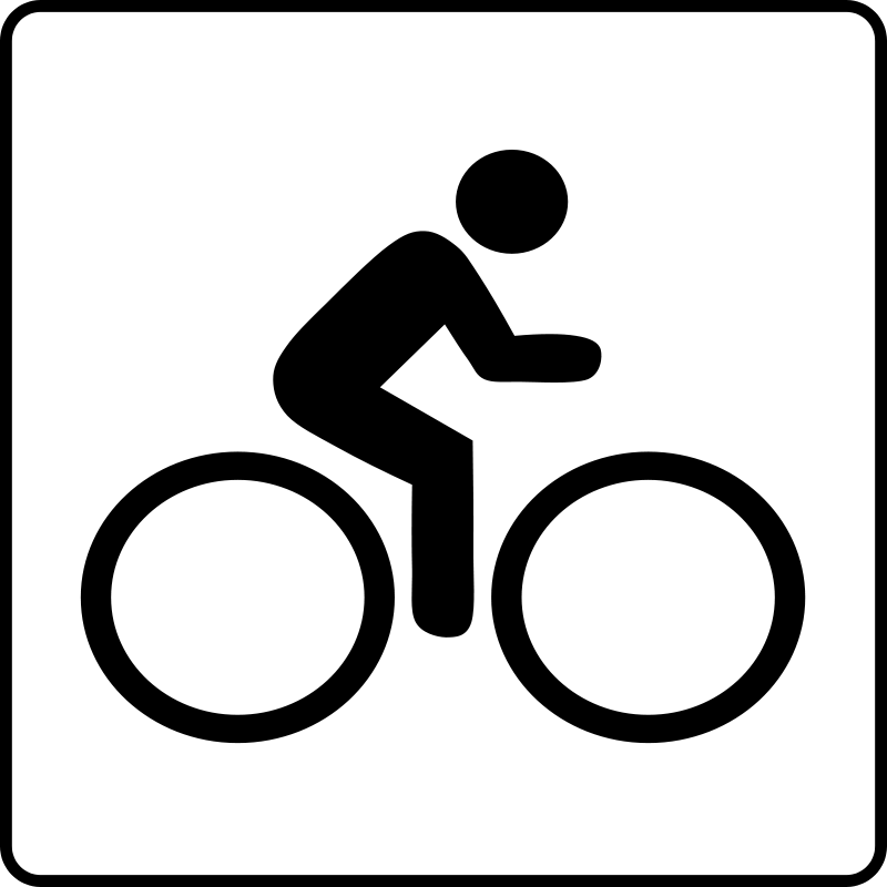 Cyclist Silhouette Icon PNG Image