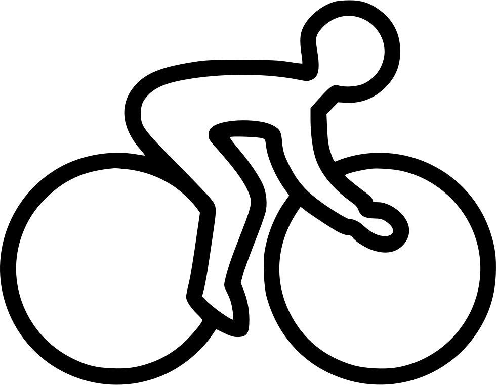 Cyclist Silhouette Outline PNG Image