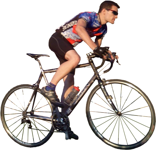 Cyclistin Actionon Road Bike PNG Image