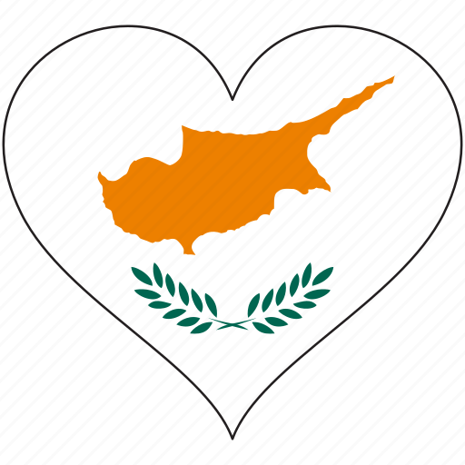 Cyprus Love Heart Graphic PNG Image