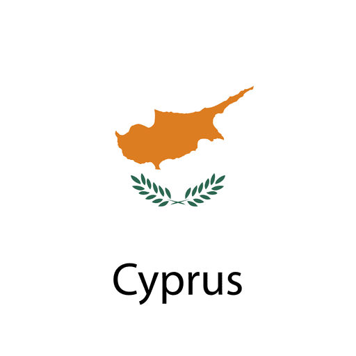 Cyprus Mapand Flag Graphic PNG Image