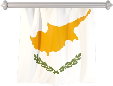 Cyprus National Flag Hanging PNG Image