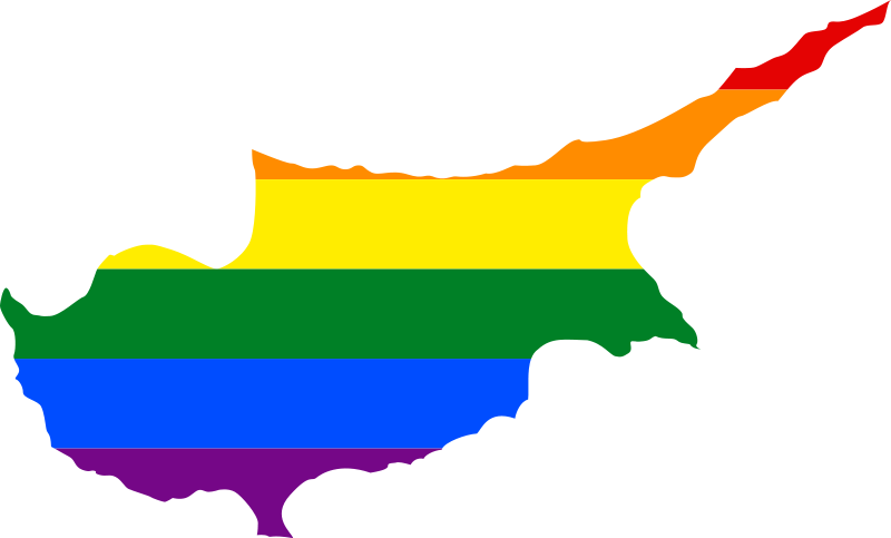 Cyprus Pride Flag Outline PNG Image