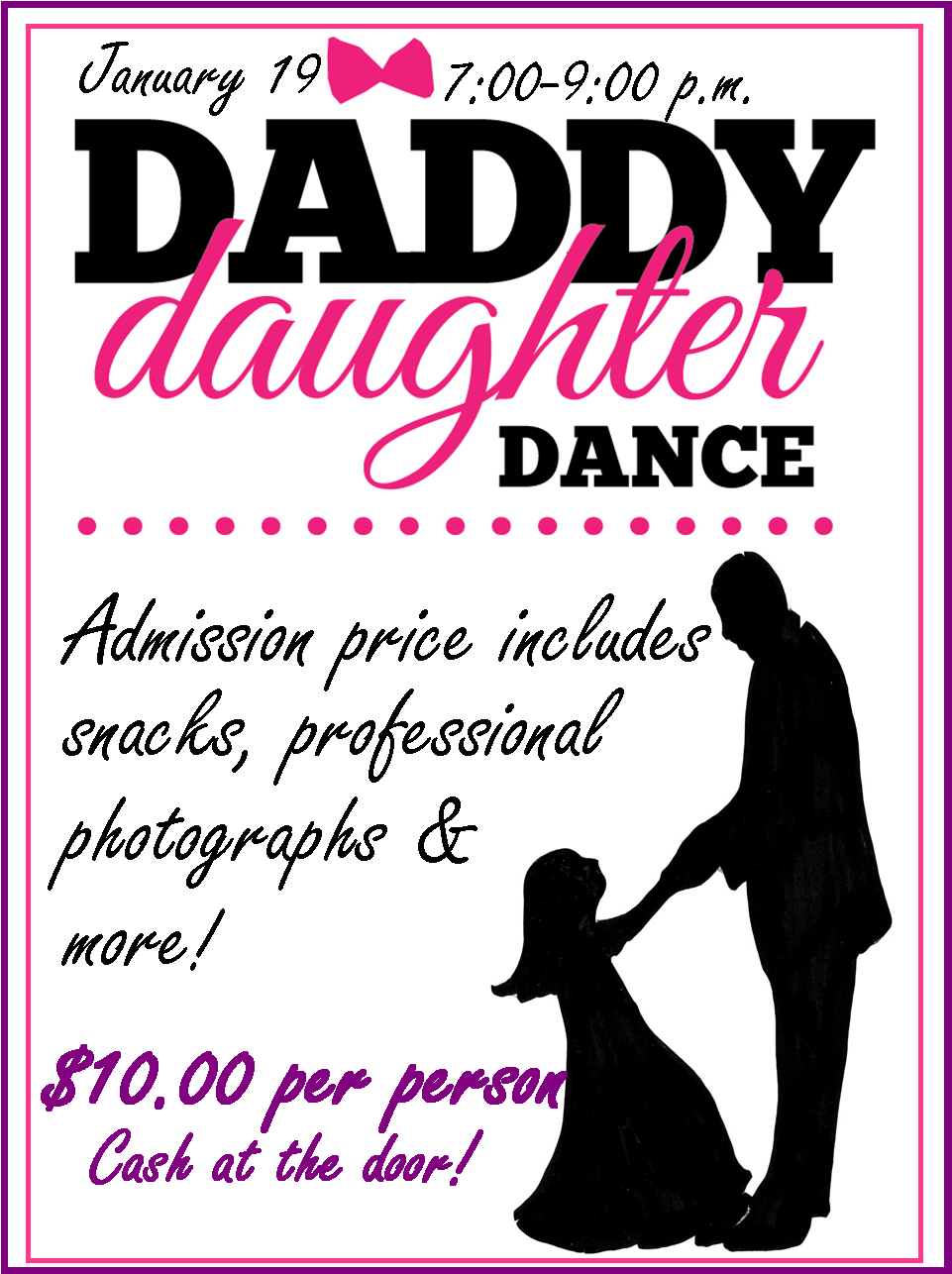 Daddy Daughter Dance Event Poster PNG Image