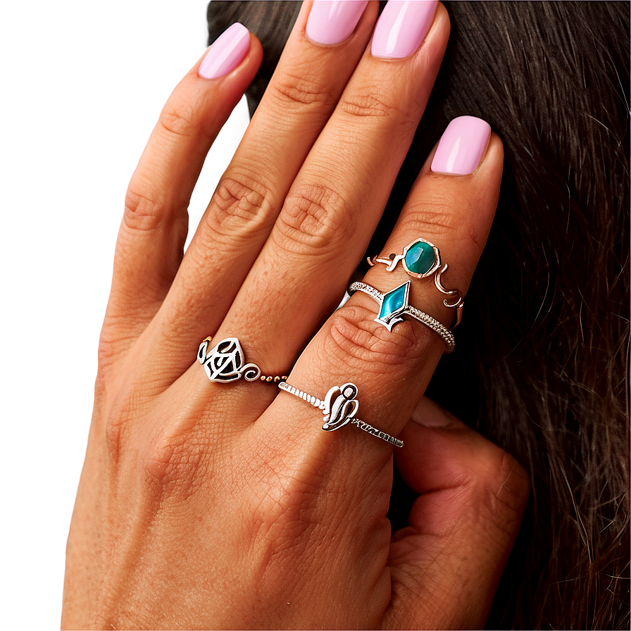 Dainty Midi Rings Png Mku91 PNG Image