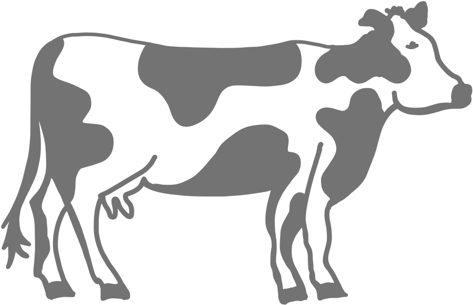 Dairy Cow Silhouette PNG Image