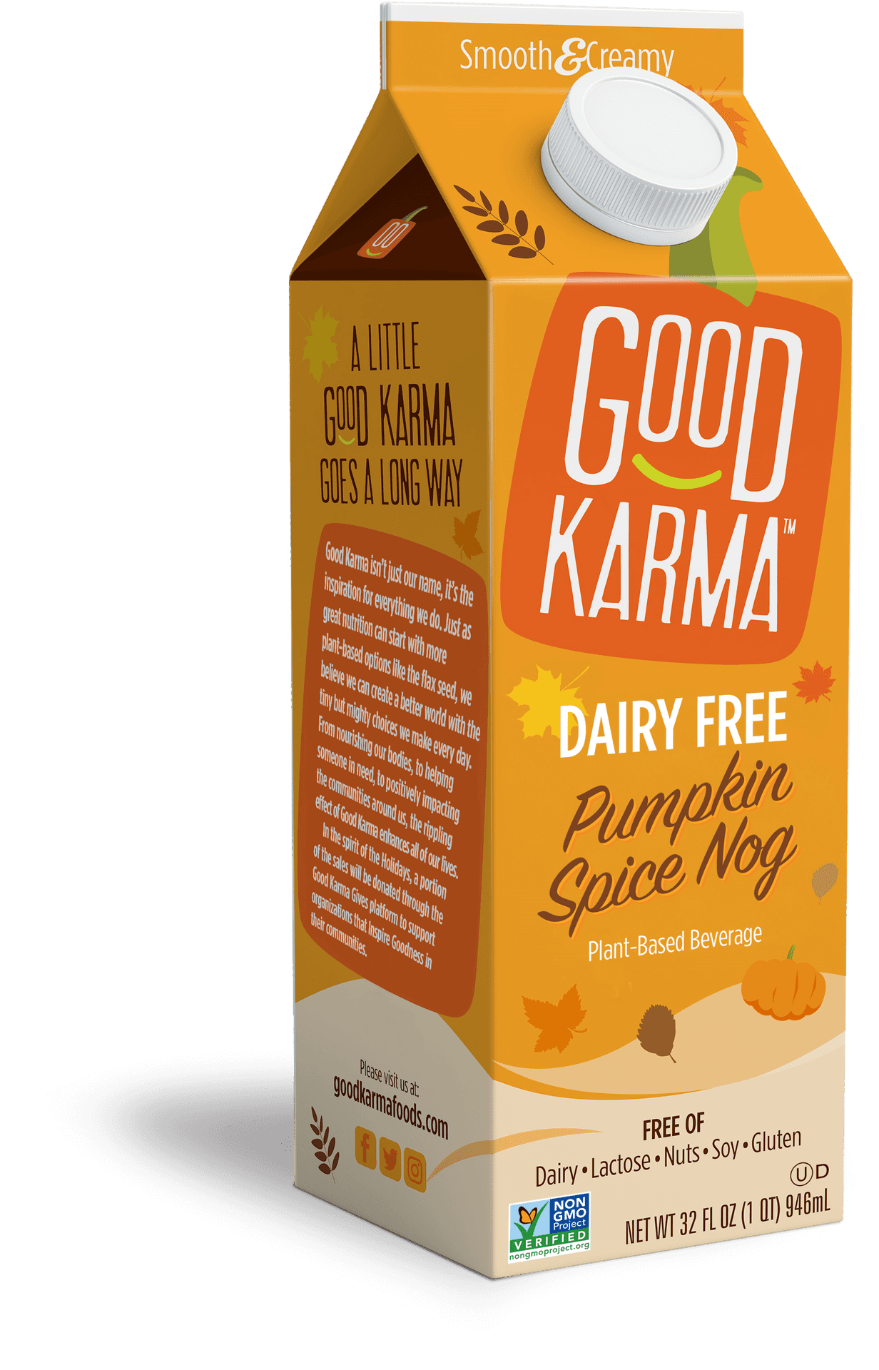 Dairy Free Pumpkin Spice Nog Carton PNG Image