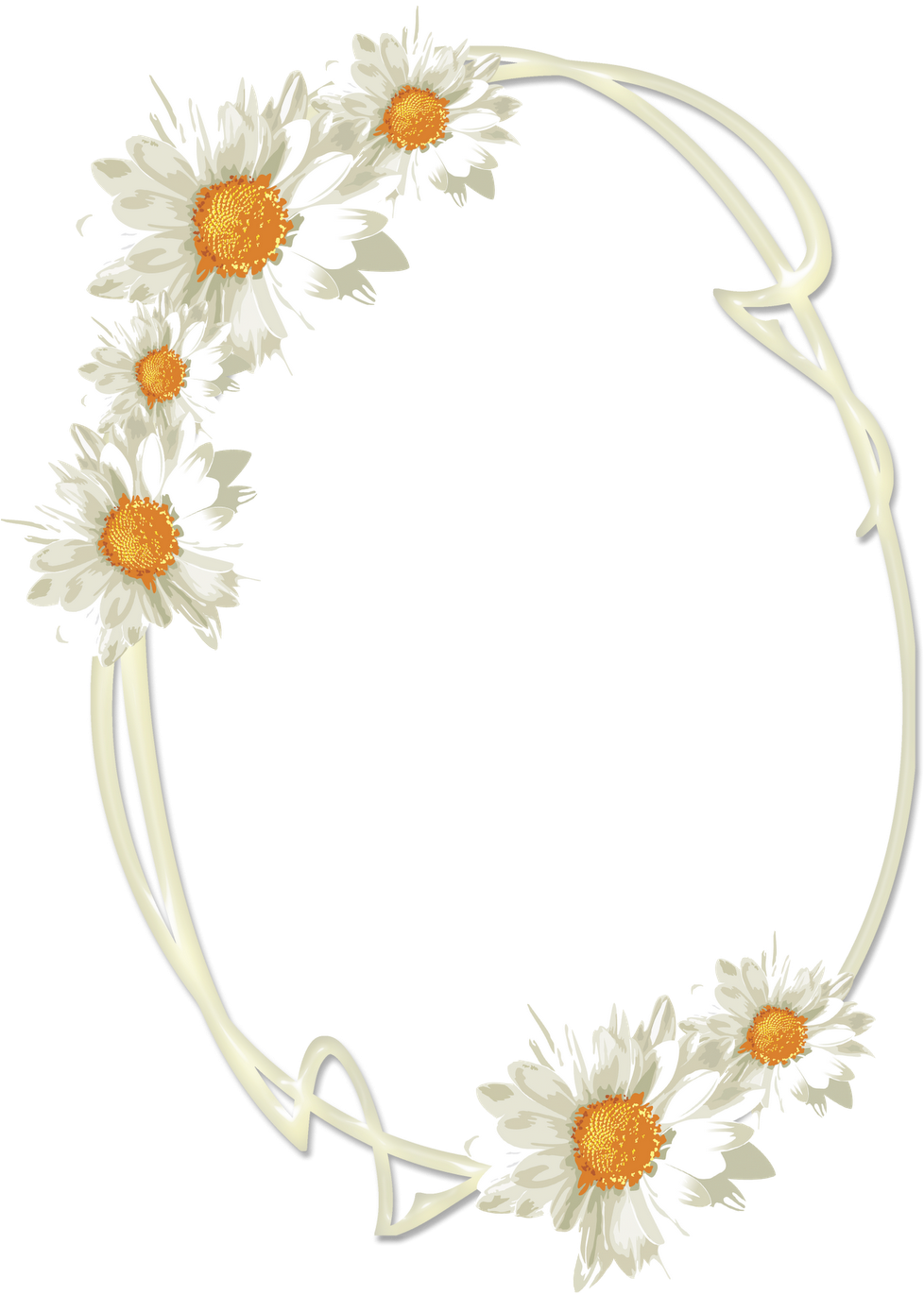 Daisy Chain Frame Design PNG Image