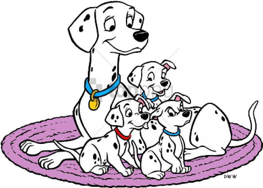 Dalmatian Family Cartoon PNG Image