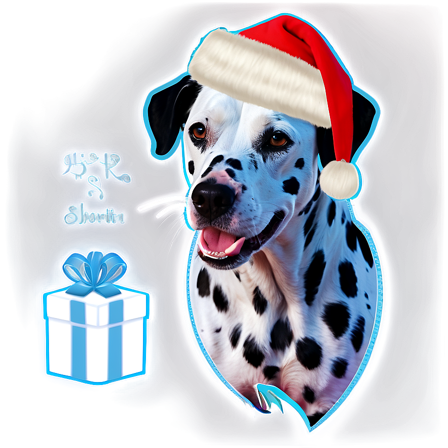 Dalmatian With Christmas Hat Png 32 PNG Image