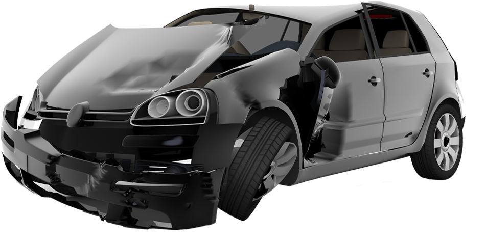 Damaged Car After Collision.png PNG Image