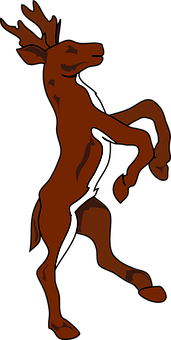 Dancing Deer Silhouette PNG Image