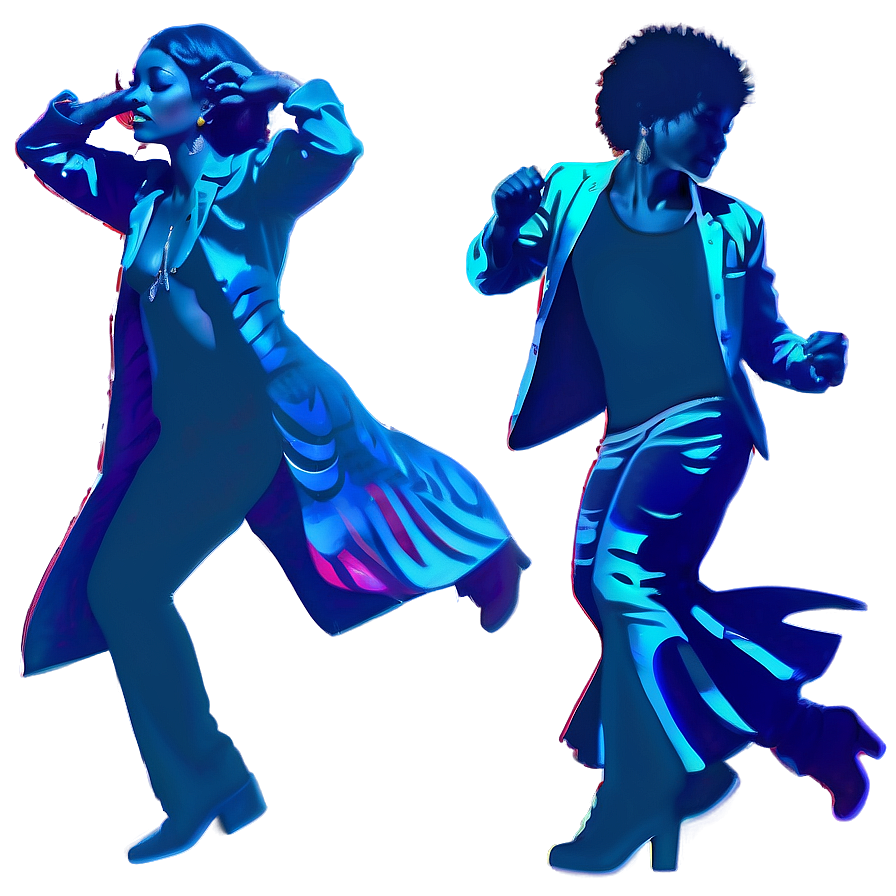 Dancing Disco Silhouettes Png Dyb PNG Image