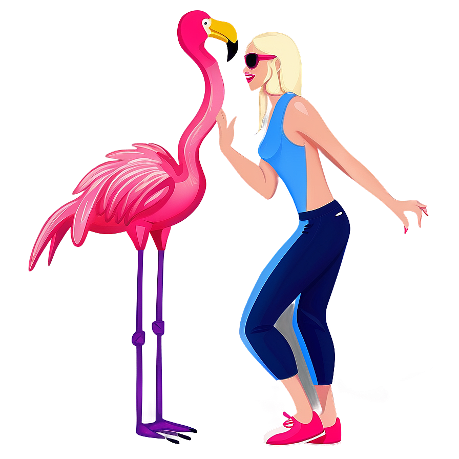 Dancing Flamingo Cartoon Png 05062024 PNG Image